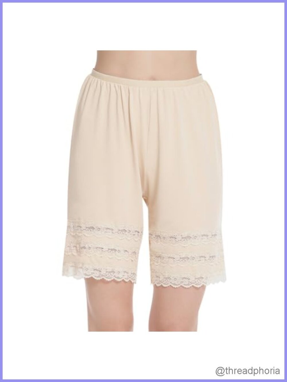 Women's Half Slip Lace Trim Pettipants Anti-Static Stretchy Shorts
